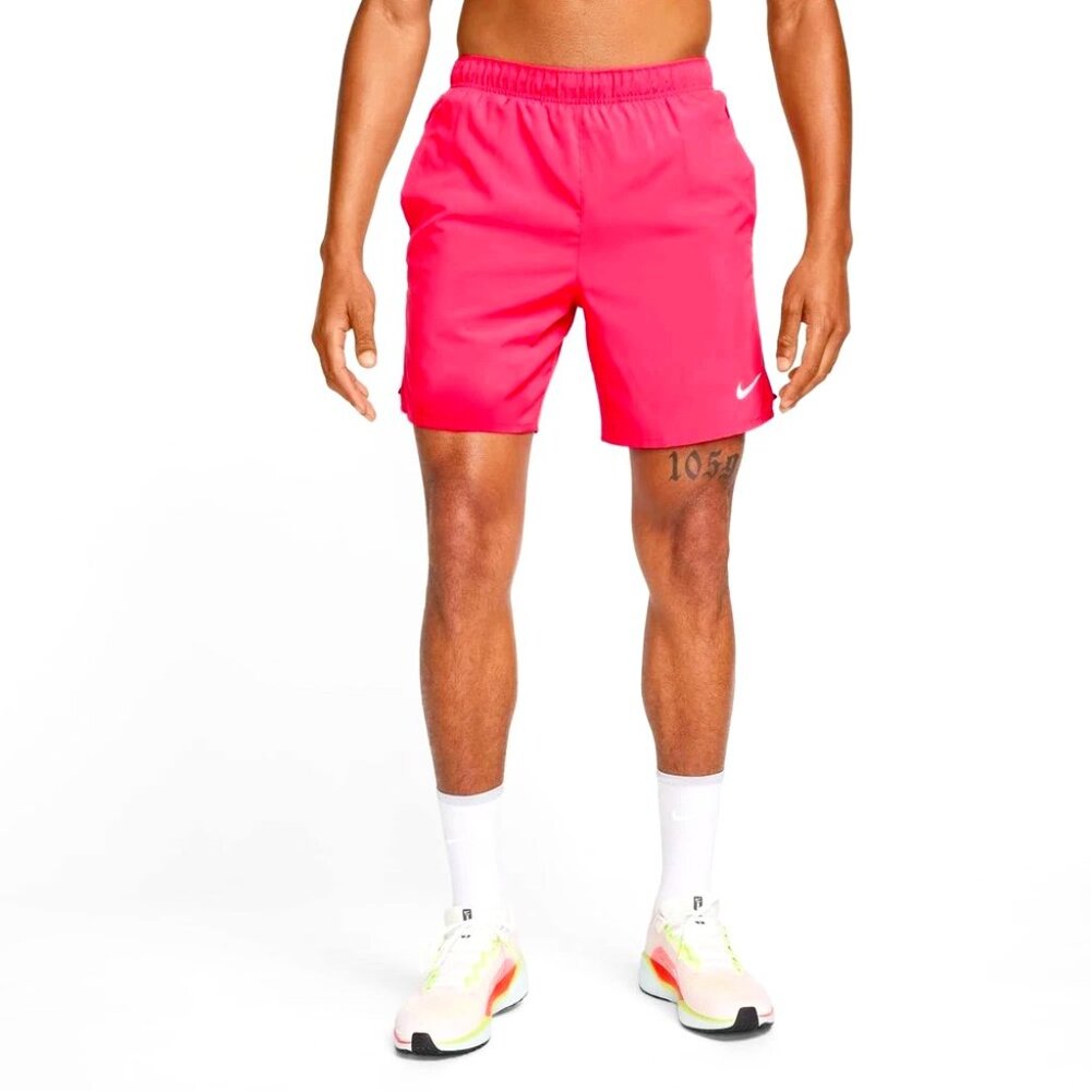 Nike Dri-FIT Challenger 7" Running Shorts Men's S Pink Black Brief-Lined NWT